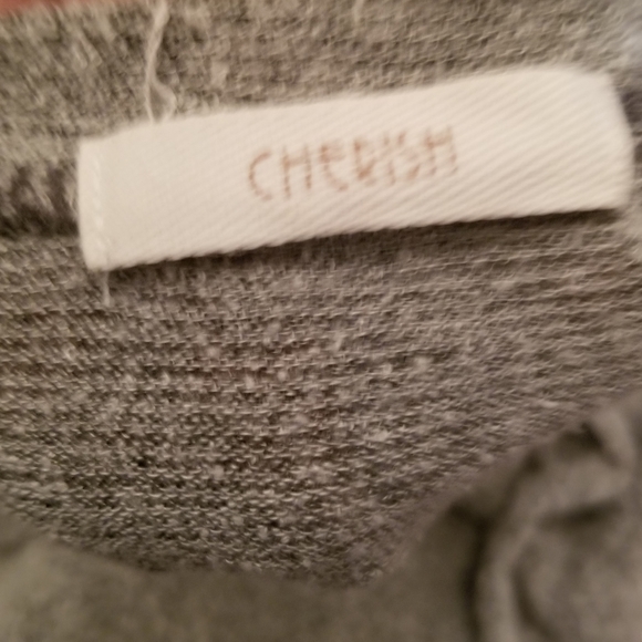 Cherish Heather Gray Cold Shoulder Sweater L Soft - Picture 3 of 4